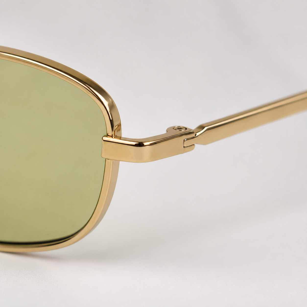 NACRE sunglasses in gold with light green lenses — additional product view