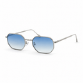 ZENITH sunglasses by SHAMS BRAND — silver metal frame with gradient blue UV400 lenses