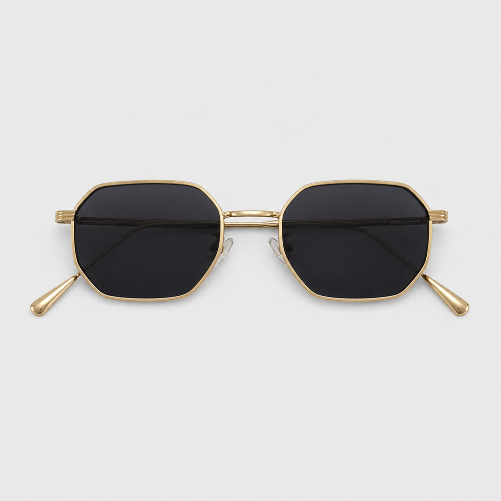 ZENITH sunglasses in gold with grey lenses — additional product view