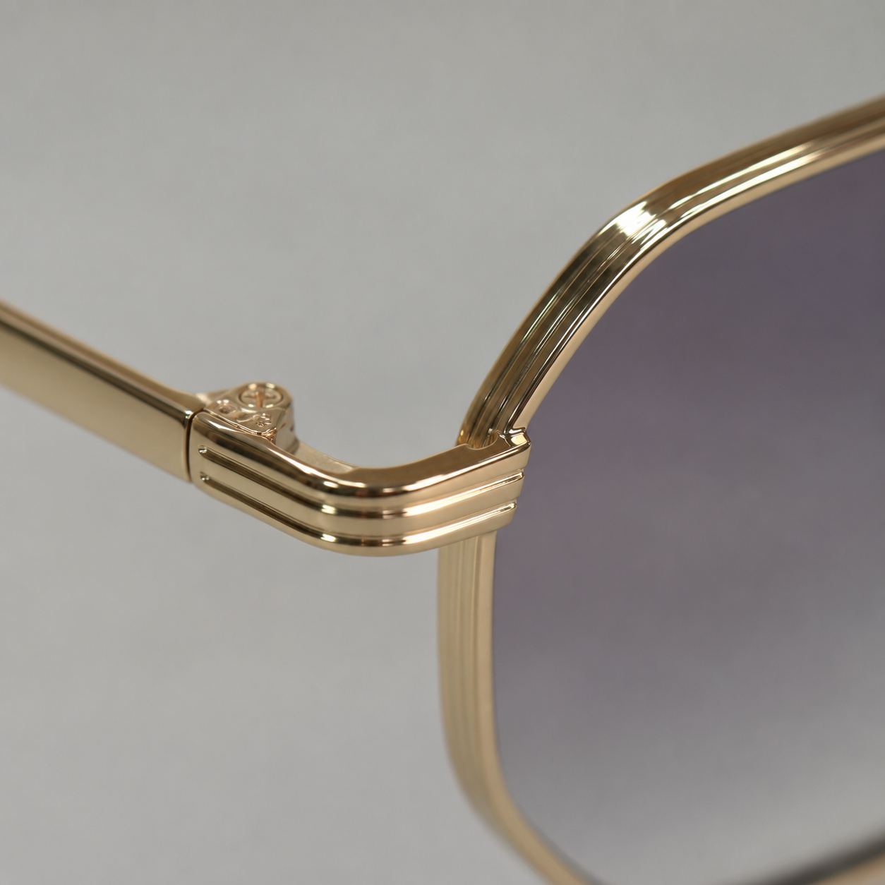ZENITH sunglasses in gold with gradient grey lenses — additional product view