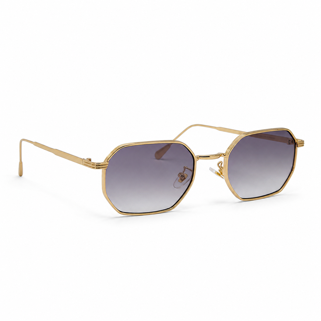 ZENITH sunglasses in gold with gradient grey lenses — additional product view