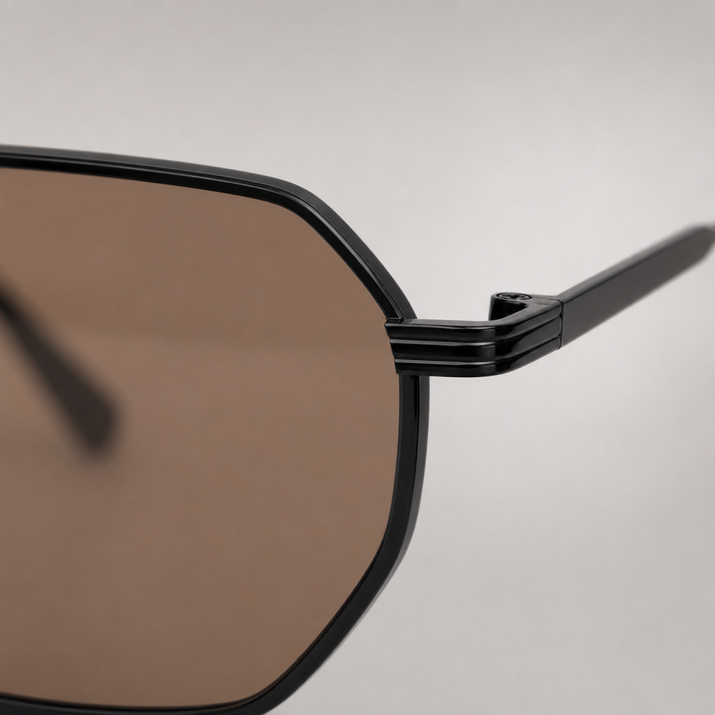 ZENITH sunglasses in black with tea lenses — additional product view