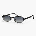 AZURE sunglasses by SHAMS BRAND — black metal frame with blue yellow UV400 lenses