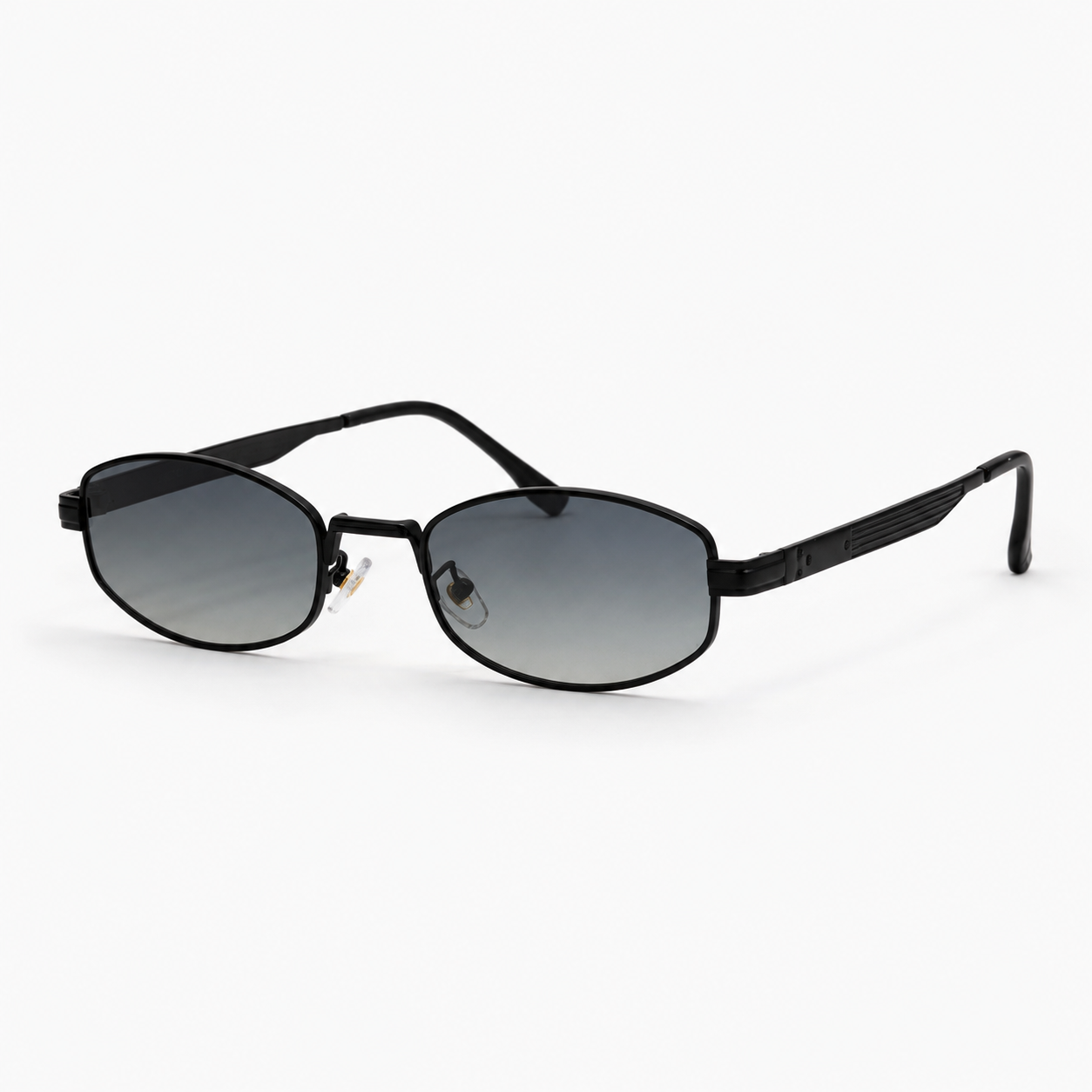 AZURE sunglasses by SHAMS BRAND — black metal frame with blue yellow UV400 lenses