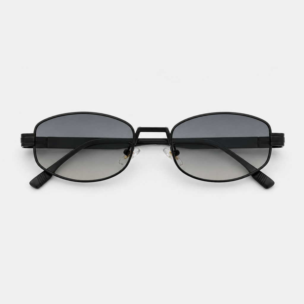 AZURE sunglasses in black with blue yellow lenses — additional product view