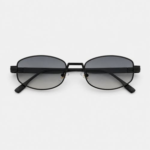 AZURE sunglasses in black with blue yellow lenses — additional product view