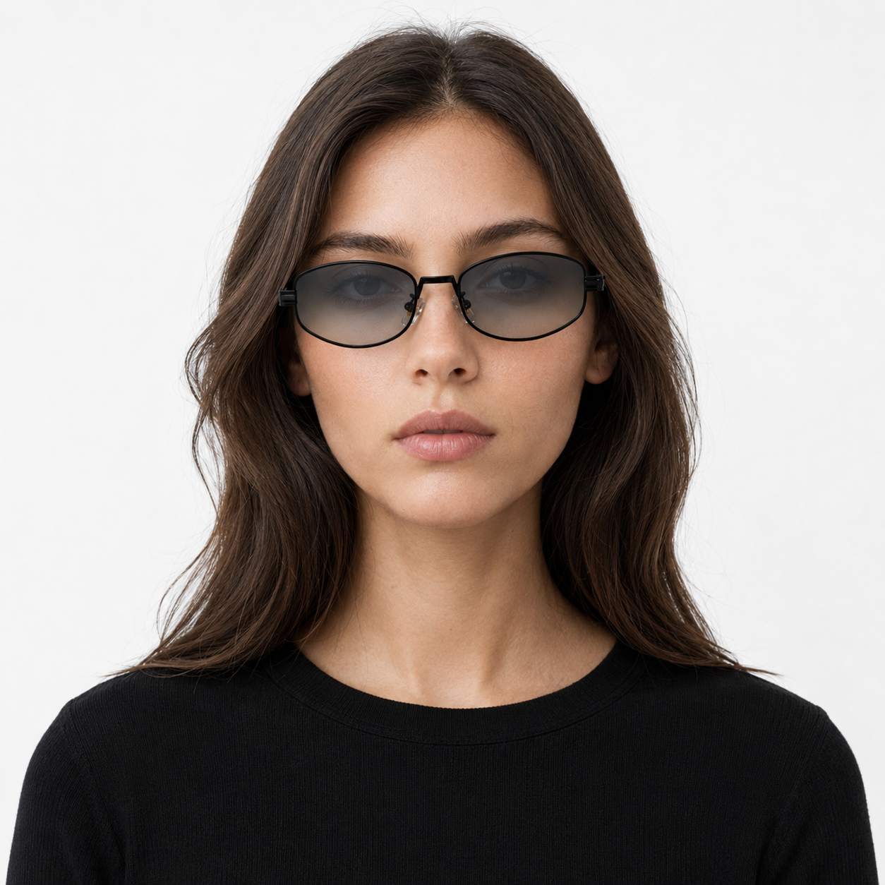 AZURE sunglasses in black with blue yellow lenses — additional product view