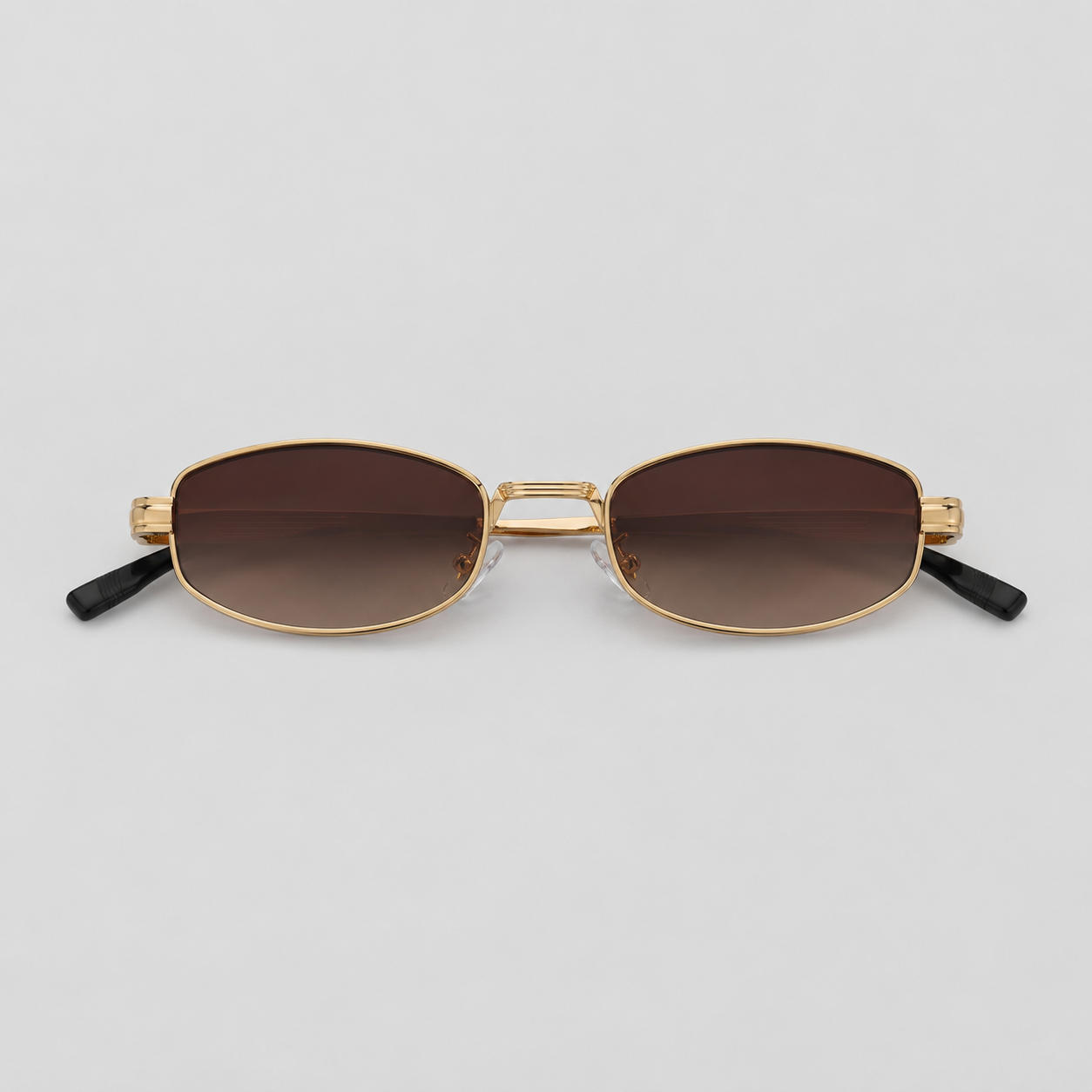 AZURE sunglasses in gold with gradient tea lenses — additional product view