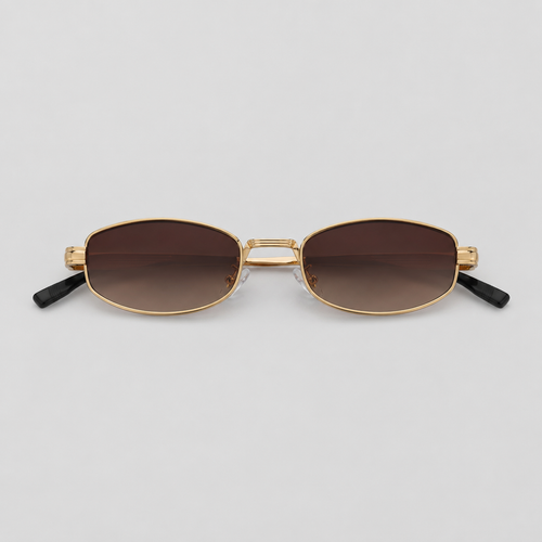 AZURE sunglasses in gold with gradient tea lenses — additional product view
