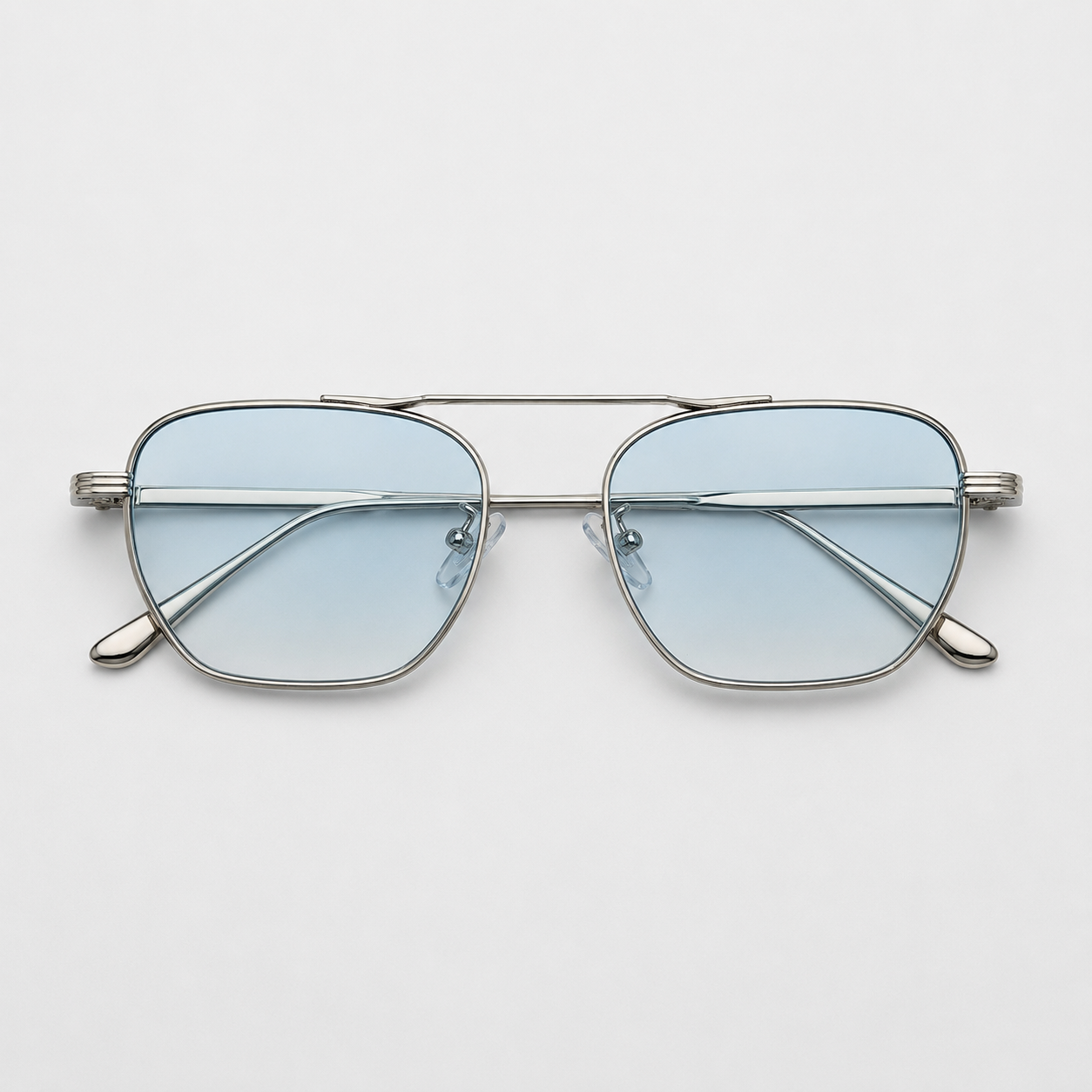 HORIZON sunglasses in silver with gradient blue lenses — additional product view
