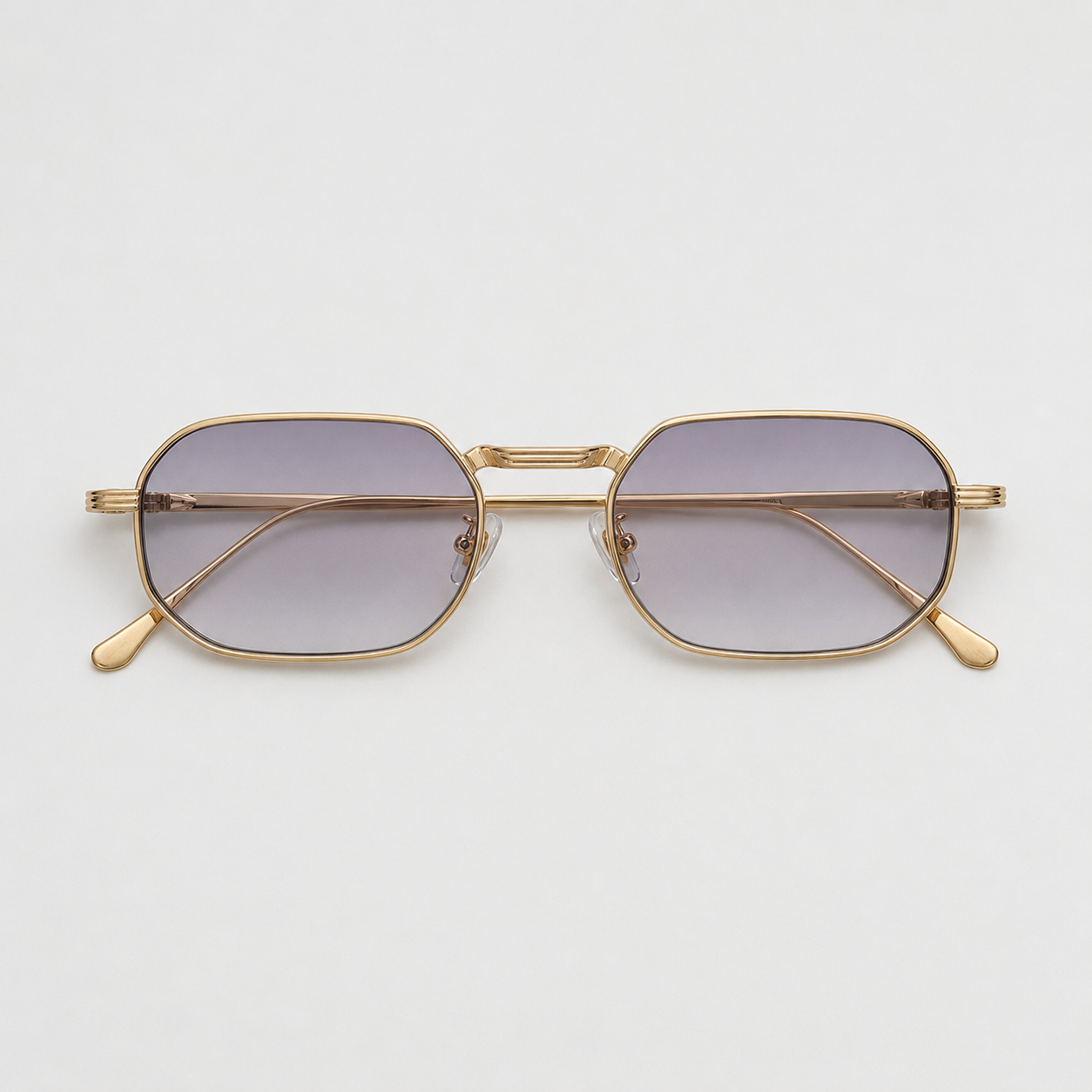 DAWN sunglasses in gold with gradient grey lenses — additional product view