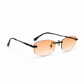 SOLIS sunglasses by SHAMS BRAND — black metal frame with gradient orange UV400 lenses