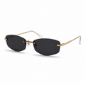 SOLIS sunglasses by SHAMS BRAND — gold metal frame with grey UV400 lenses