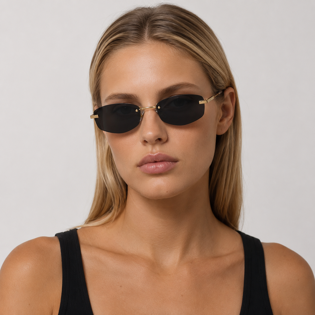 SOLIS sunglasses in gold with grey lenses — additional product view
