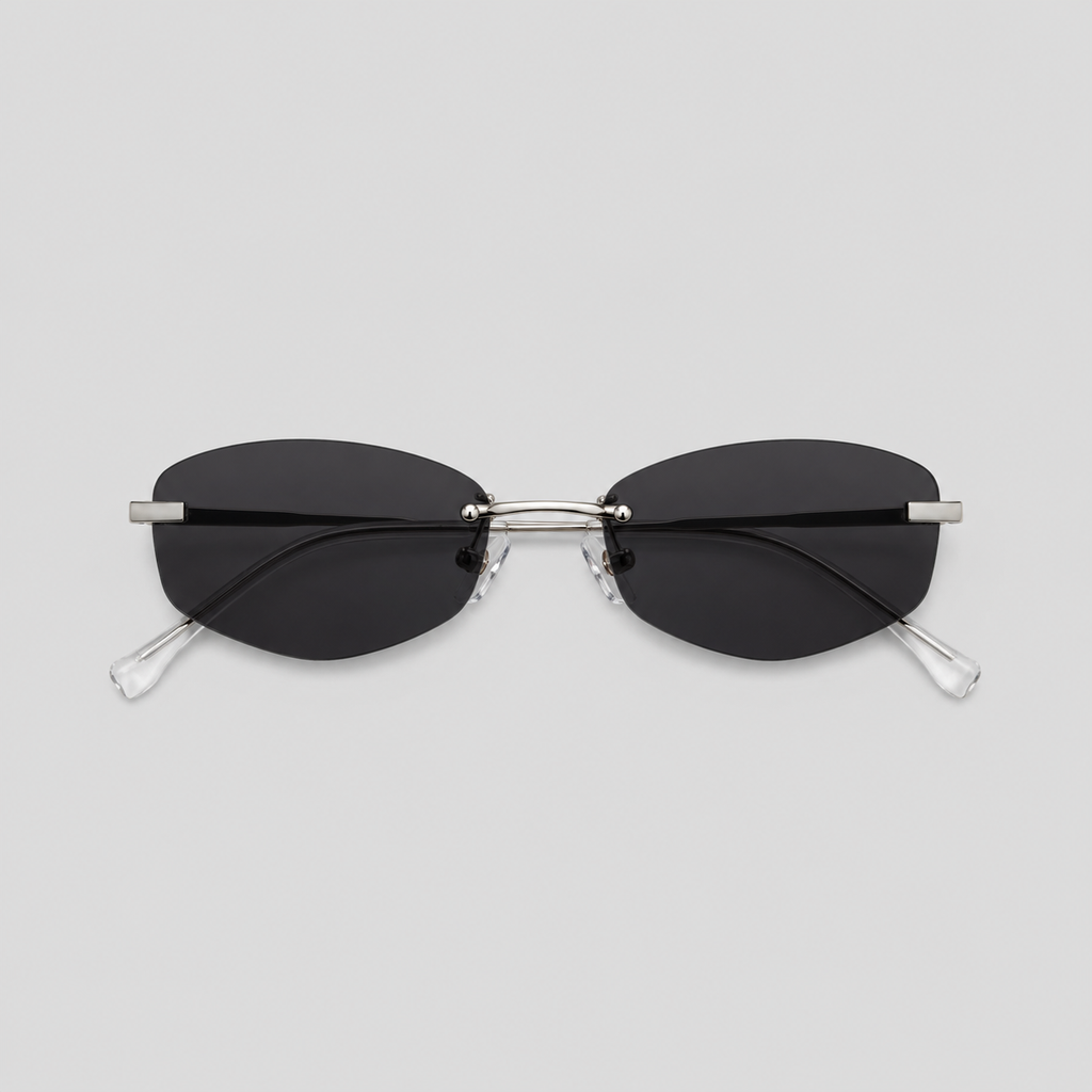 SOLIS sunglasses in silver with grey lenses — additional product view