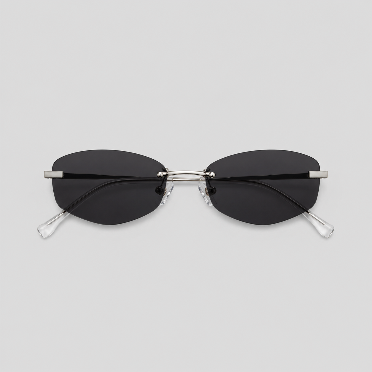 SOLIS sunglasses in silver with grey lenses — additional product view