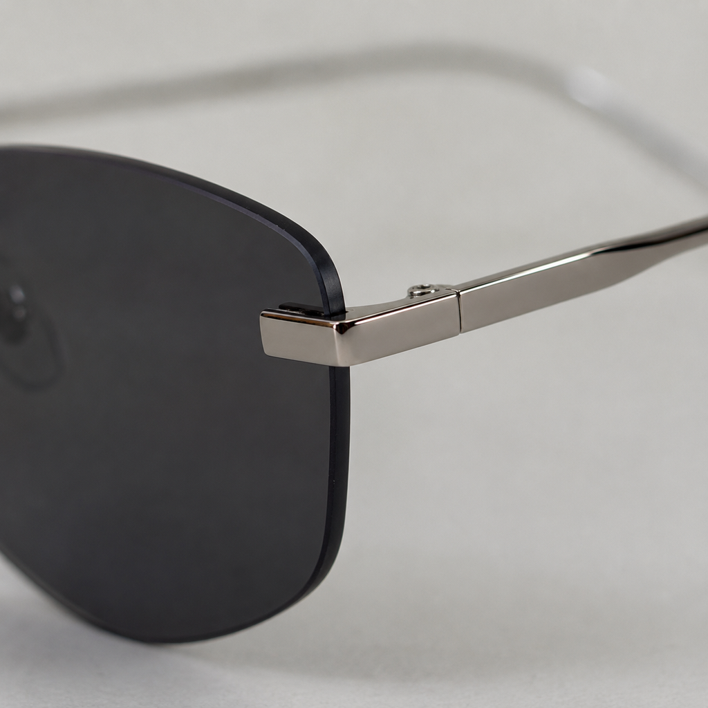 SOLIS sunglasses in silver with grey lenses — additional product view