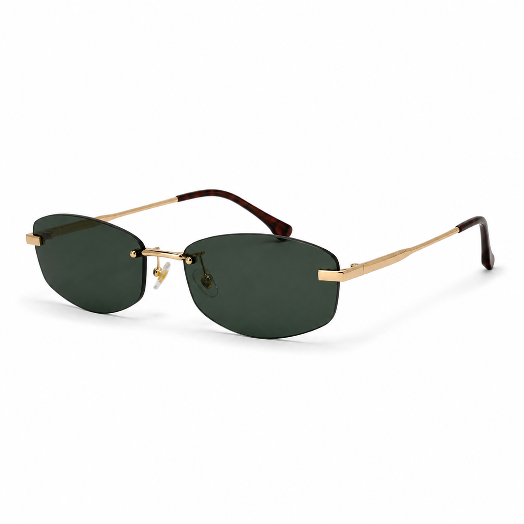 SOLIS sunglasses by SHAMS BRAND — gold metal frame with g15 UV400 lenses