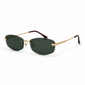 SOLIS sunglasses by SHAMS BRAND — gold metal frame with g15 UV400 lenses