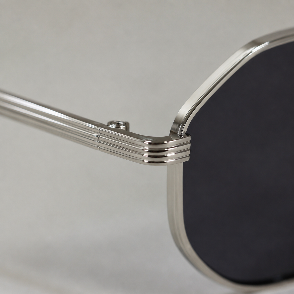 SUNDOWN sunglasses in silver with grey lenses — additional product view