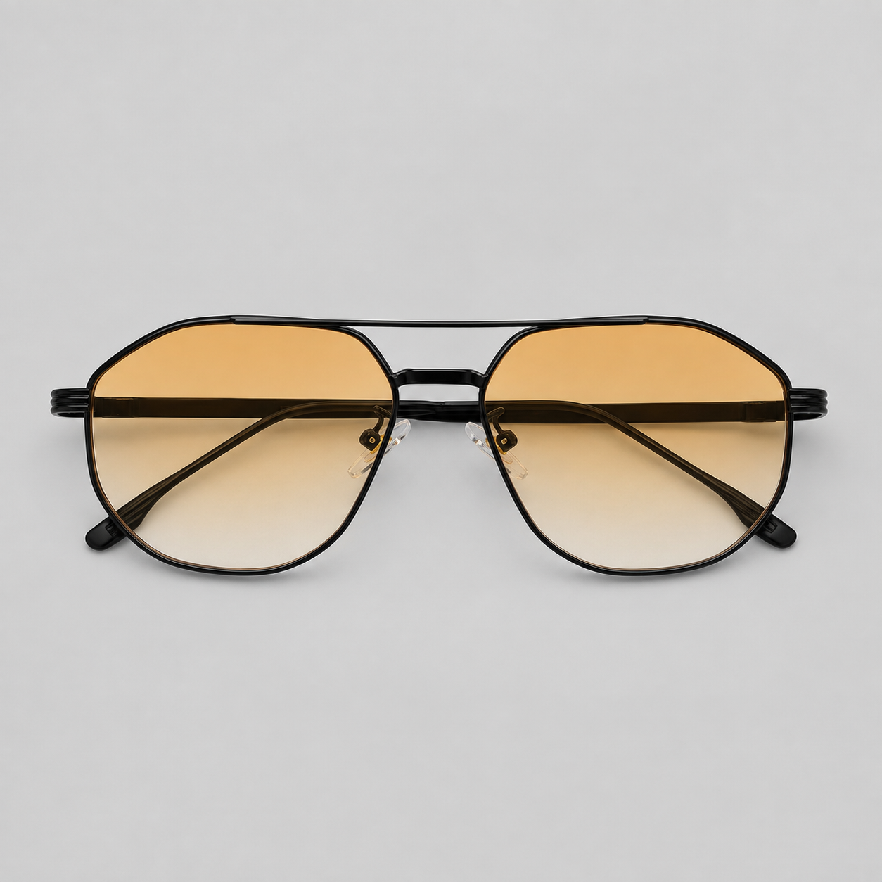 SUNDOWN sunglasses in black with gradient orange lenses — additional product view