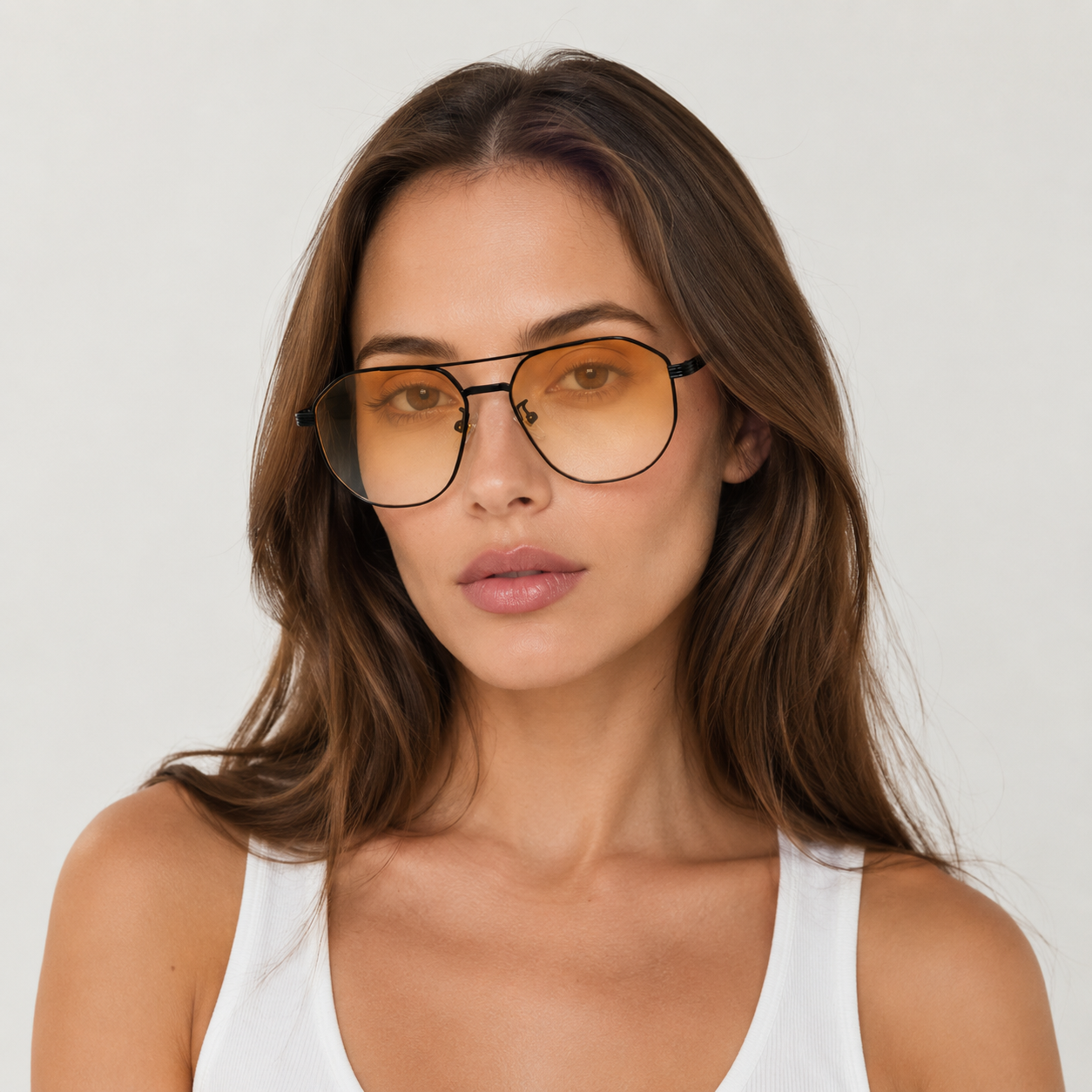 SUNDOWN sunglasses in black with gradient orange lenses — additional product view