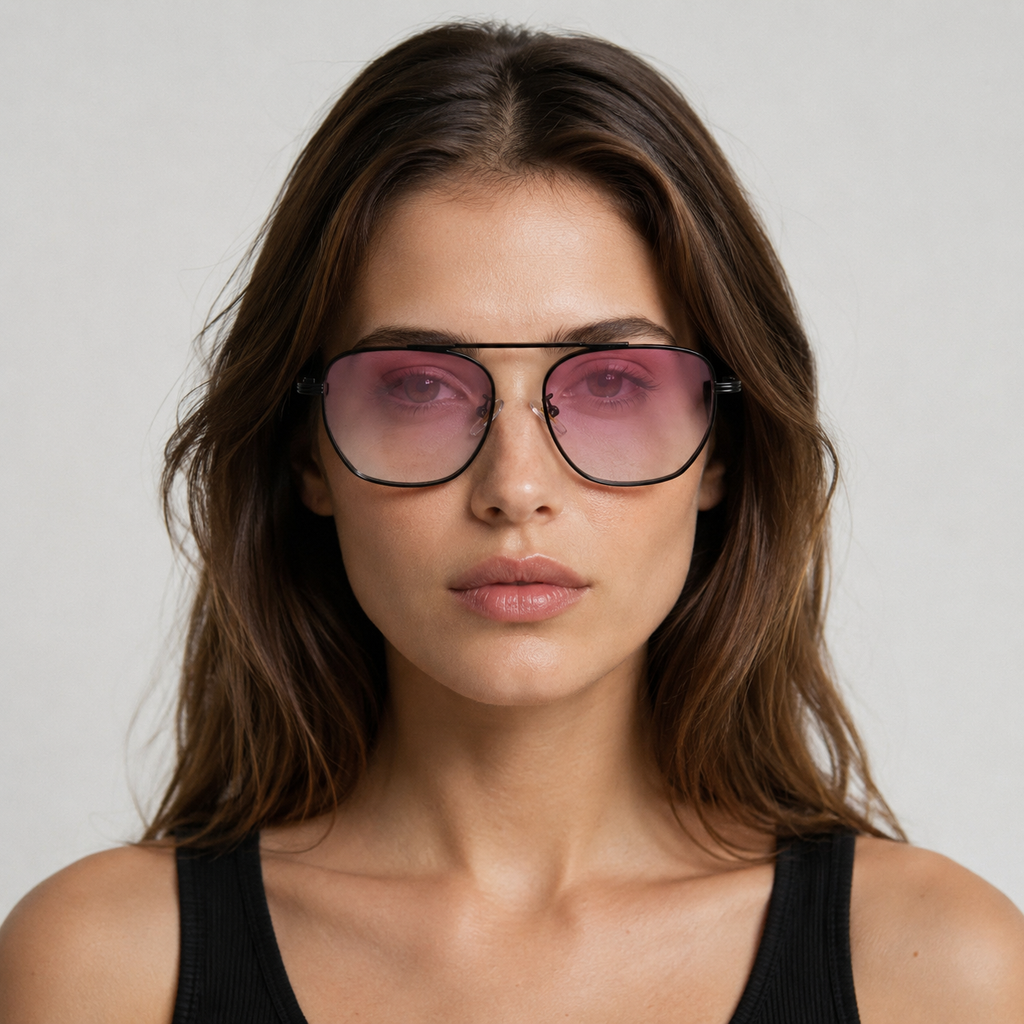 HORIZON sunglasses in black with gradient red lenses — additional product view