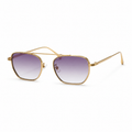 HORIZON sunglasses by SHAMS BRAND — gold metal frame with gradient purple UV400 lenses