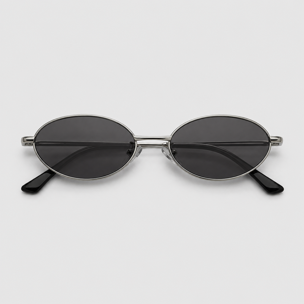MEDINA sunglasses in silver with grey lenses — additional product view