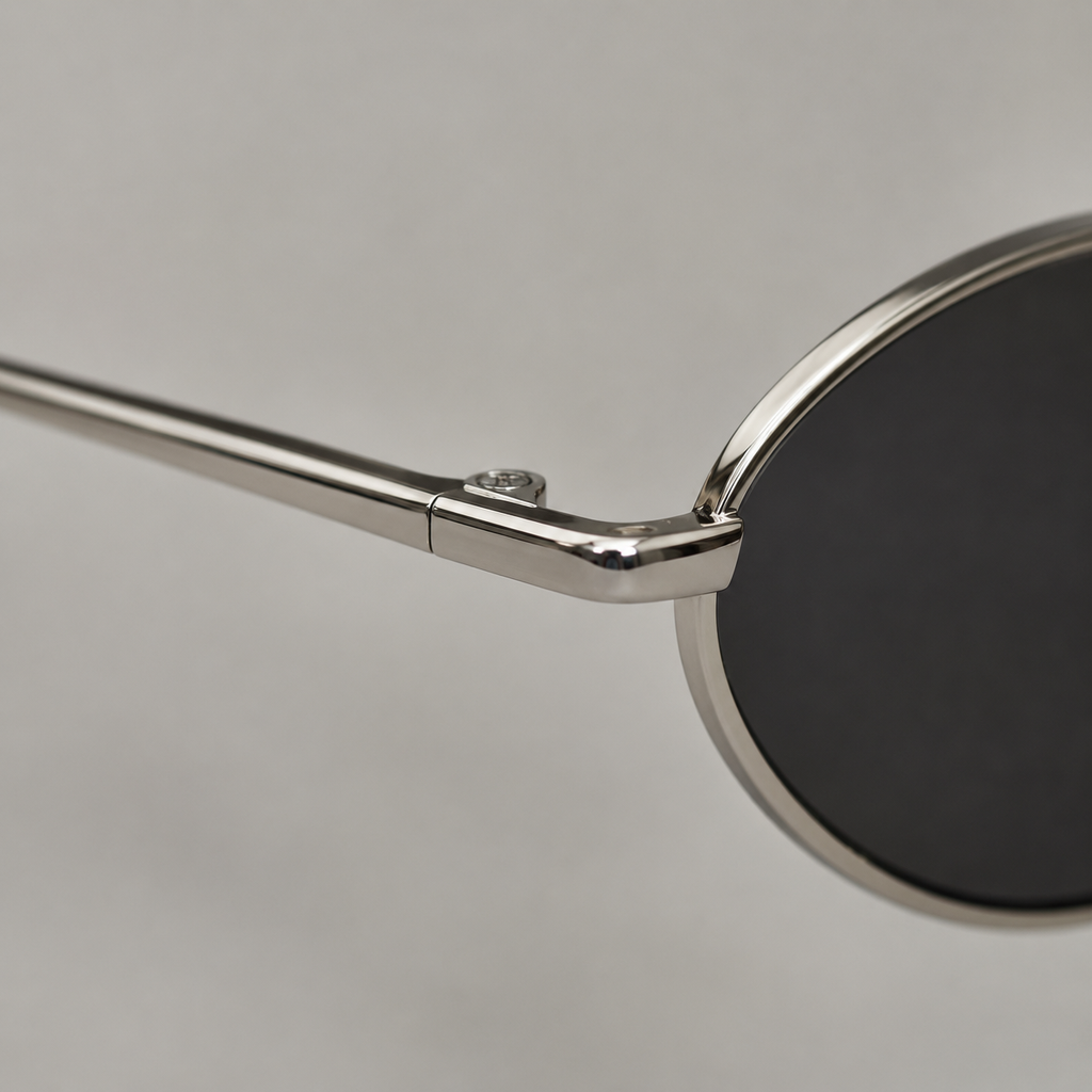MEDINA sunglasses in silver with grey lenses — additional product view