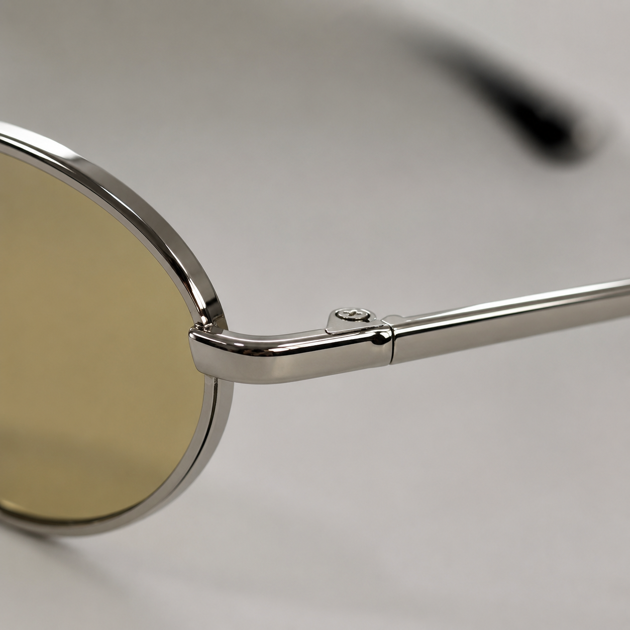 MEDINA sunglasses in silver with light green lenses — additional product view