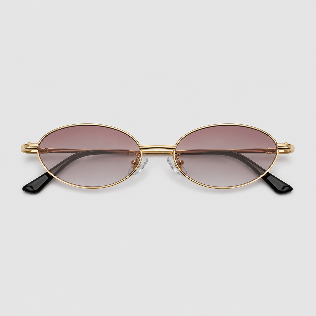 MEDINA sunglasses in gold with gradient pink lenses — additional product view