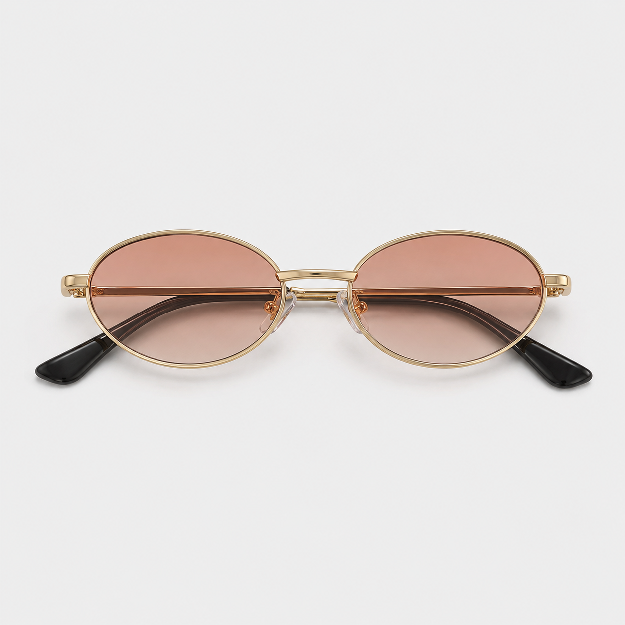 MEDINA sunglasses in gold with gradient orange lenses — additional product view
